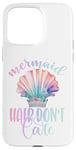 iPhone 15 Pro Max Black Mermaid Hair Dont Care,Rainbow Mermaid Hair Don't Care Case