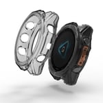 Garmin Fenix 8 AMOLED 51mm TPU deksel til smartklokke - Gjennomsiktig, Svart