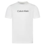 T-shirt Junior Garçon Calvin Klein coton avec manches courtes et col rond blanc