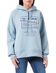 G-STAR RAW Women's Originals Loose Hooded Sweatshirt, Blue (lake D21249-A971-813), S