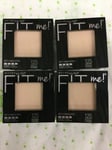 4 X Maybelline New York Fit Me! Set + Smooth Pressed Powder 0.3 Oz. Choose Shade