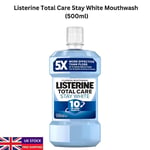 Listerine Mouthwash, Total Care Stay White, Gum Treatment Antibacterial 500ml 1L