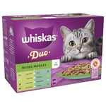 Whiskas Adult Wet Cat Food Duo Mixed Medley in Jelly 12x85g