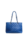 Pre-loved CHANEL 2010 Caviar Leather GST Tote Bag, Blue