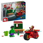 LEGO - Super Heroes - Iron Man, moottoripyörä ja Hulk (76287)