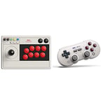 8BitDo Arcade Stick pour Nintendo Switch/Windows & Manette de jeu SN30 Pro G SNES Classic - crème