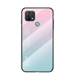 Hülle® Gradient Color Anti-Scratches Glass Case Compatible for OPPO A15 (1)