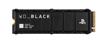 WD_BLACK SN850P 2TB PS5 SSD, Officially licensed for Playstation PS5 consoles, PS5 expansion card, Speeds up to 7300 MB/s, M.2 2280 PCIe NVMe, Exclusive Heatsink Design, Internal gaming SSD, Black