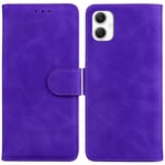 SATURCASE Coque pour Samsung Galaxy A06, Toucher Confortable PU Cuir Magnétique Flip Portefeuille Support Porte-carte Protecteur Housse Étui pour Samsung Galaxy A06 (FG-Violet)