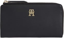 Tommy Hilfiger Femme Portefeuille Slim Grand, Multicolore (Black), Taille Unique