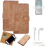 FOR Nokia C32 SMARTPHONE CASE COVER WALLETCASE CORK