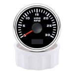 (BS 3000 RPM) HD 2 tuuman 52 mm:n osoitinkierroslukumittari 3000 6000 8000 RPM kierroslukumittari punaisella taustavalolla automoottoriveneen RV RV 12V/24V