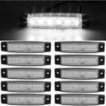 10 pcs 9,7 cm 6 led côté 12V led marker Remorque Feux de gabarit pour camion, marqueur lumière Ambre, partie arrière Feu de Gabarit, camion Cab Feux