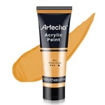 Artecho Peinture Acrylique 120ml Jaune Terreux, Acrylic Paint, Peinture pour Toile, Tissu, Bois, Roche, Papier, Verre.