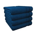Blue Canyon Bath Towels, Bathroom Soft Towels, Woven Light–Weight, Quick Dry, Reusable Bath Towels, Bacteria Resistant, Skin Friendly, Makeup Remover Towel 70*130 cm, 500 GSM, PACK OF 4, (ROYAL BLUE)