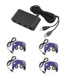 Adaptateur manette Gamecube sur Nintendo Wii U, Switch PC + 4 manette Game cube