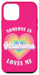 Coque pour iPhone 12 mini Quelqu'un en Oklahoma m'aime Heart Retro Groovy