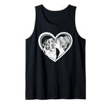 Saint Bernard Mom Dog Art Valentine's Day Heart Tank Top