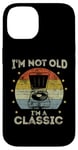 Coque pour iPhone 14 Tourne-disque rétro vintage I'm Not Old I'm Classic Meme Funny