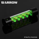 Barrow T-Virus Acrylic Green Helix Watercooling Reservoir 255mm - Black