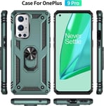 Case Tablet Pc For Un Téléphone Mobile Oneplus 9 Pro Pro 9 Avec Un Boîtier De Porte-Bague Magnétique, Une Protection Antichoc Forte For Oneplus 9 Pro Tablet Couverture Arrière Color : Green