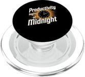 Productivity Begins At Midnight Mood Night Owl Lover PopSockets PopGrip for MagSafe