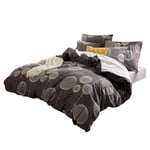 Sonive Housse de Couette 200x200 cm, Taies d'oreiller 65x65 cm*2, Couette 4 Saison 100% Couette en Microfibre, Gris Industriel