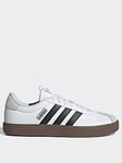 adidas Sportswear Mens VL Court 3.0 Trainers - White/Black, White, Size 7, Men