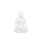 Vit Buddha-figur 70 cm