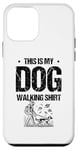 Coque pour iPhone 12 mini C'est mon chien Walking Walker Dogs Pet Puppy