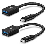 Syntech USB C to USB 3.1 Adapter[2 pack], USB C Male to USB Female, Converting USB-C Thunderbolt 3 to USB 3.1 OTG Cable, Compatible with iPhone 16/15 Pro Max, iPad Mini/Pro MacBook Pro/Air and More