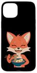 iPhone 15 Plus Happy Fox with Ramen Kawaii Food Design Case