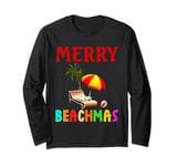 Merry Beachmas Tropical Christmas Vacation Outfit Long Sleeve T-Shirt