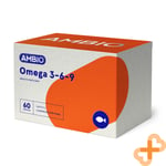 AMBIO Omega 3 6 9 60 Capsules Fish Oil Cardiovascular Heart Health Supplement