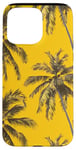 Coque pour iPhone 15 Pro Max Jaune Vintage Motif Palmier Tropical Paradise Decor