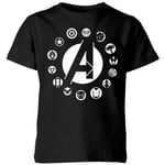 T-Shirt Enfant Team Logo Avengers - Noir - 5-6 ans