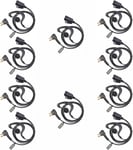 Écouteur Compatible Pour Motorola Dp1400 Cp040 Gp300 Gp88 Radio Talkie-Walkie, Forme G, Oreillette Avec Micro Et Ptt Pour Garde Du Corps De Sécurité (10 Pack)