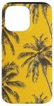 Coque pour iPhone 14 Pro Max Jaune Vintage Motif Palmier Tropical Paradise Decor