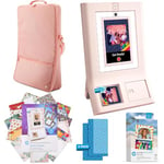 HP Sprocket Photomaton Imprimante Photo Instantanée Rose + Papier Zink (100 Feuilles) + Étui Rembourré + 2 Protecteurs d'Écran + 15 Cadres Autocollants Décoratifs