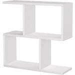 Pegane - Etagère murale en bois coloris blanc - longueur 60 x profondeur 20 x hauteur 60 cm