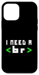 Coque pour iPhone 12 mini Citation humoristique pour programmateur informatique, « I Need A Break Code »