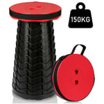 Tabouret télescopique portable Siege Pliant Portable Tabouret Retractable pour Les Voyages. Camping 45x26CM Rouge - Hengda