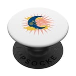 celestial sun and moon PopSockets Swappable PopGrip