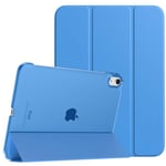 TiMOVO Coque Compatible avec iPad 10ème Génération 10,9 Pouces 2022 Étui,iPad 10 Coque, Légère&Mince Coque Arrière Translucide en PC,Housse Coque Trifold avec Réveil/Sommeil Auto, Vague Bleue