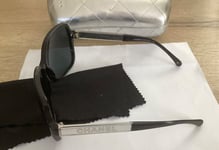 Chanel Sunglasses Collection Miroir Black Grey silver CHANEL letters mirror 5168