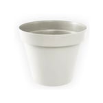 EDA - Pot rond Toscane - 13x11.6cm - 1.1L - Blanc plastiques