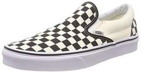 Vans Femme Ua Classic Slip-on Basket, Blanc Blk Whtchckerbo, 37 EU