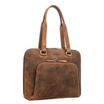 STILORD 'Hermione' Sac d'affaires Femmes Sacoche de bureau en cuir pour ordinateur portable Sacoche pour documents Cuir véritable Vintage, Couleur:torino - marron