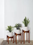 Utnel 3-Pieces Handmade Solid Wood Plant  Stand Planter  Set