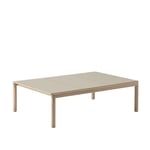 Muuto - Couple Coffee Table / 120 x 84 x 35 cm - 3 Plain - Sand/Oak - Soffbord - Sylvain Willenz - Träfärgad - Glas/Trä